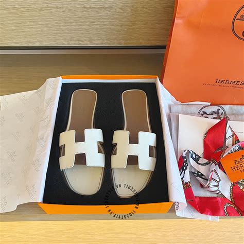 dép hẻm hermes chính hãng nữ